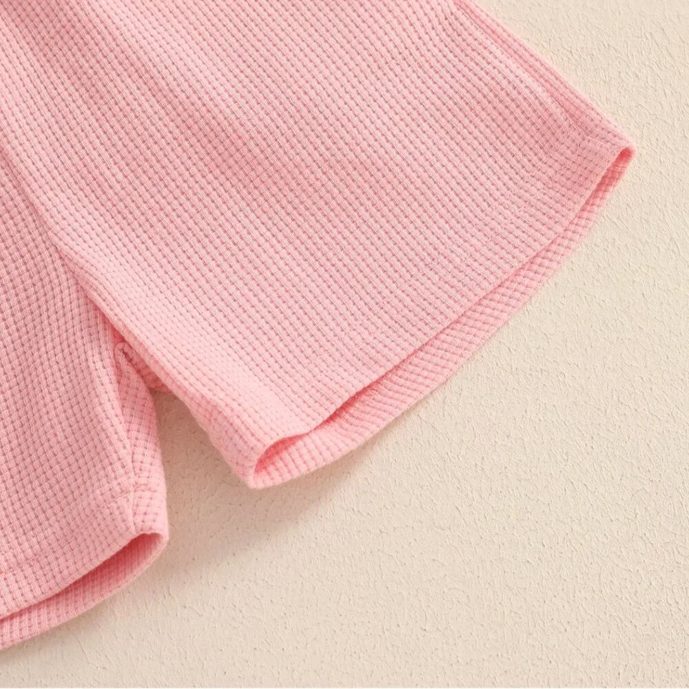 Pink Girl First Birthday Bluey Outfit Shirt Shorts Bluey Top Bingo Clothes_3